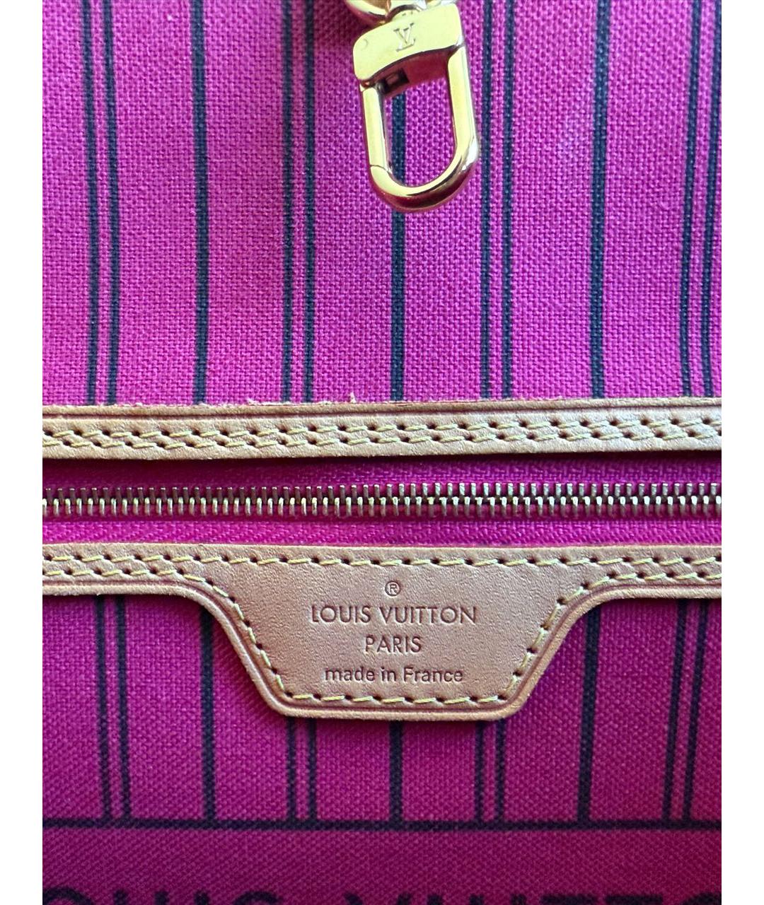 LOUIS VUITTON Коричневая сумка тоут из канвы, фото 6
