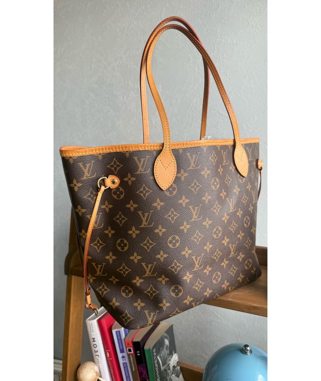 LOUIS VUITTON Коричневая сумка тоут из канвы, фото 2