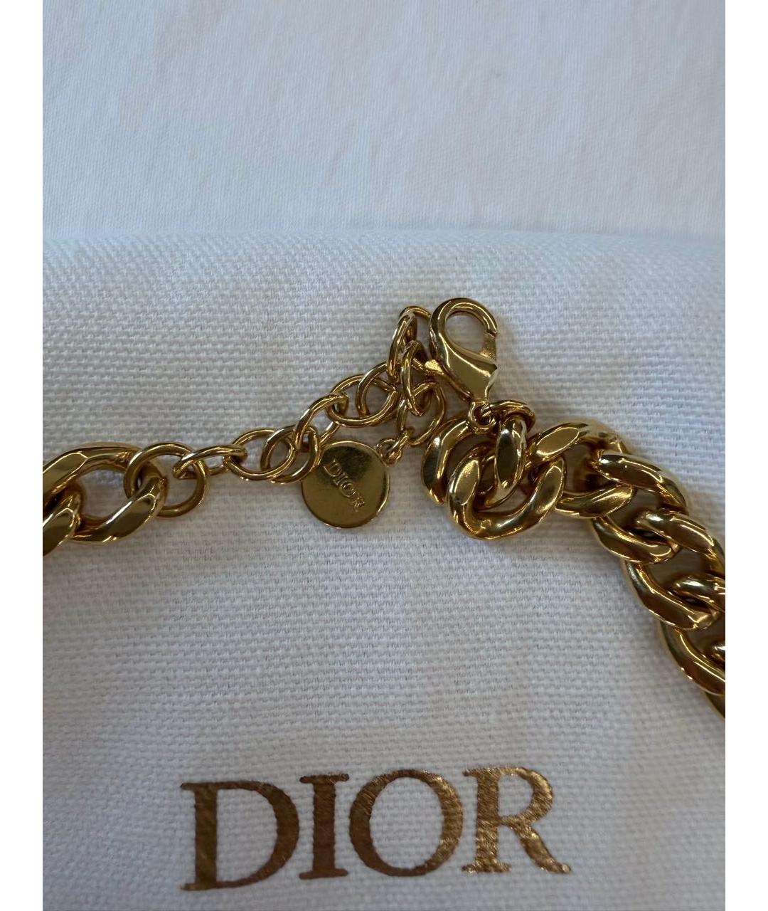 CHRISTIAN DIOR Золотое позолоченное колье, фото 3