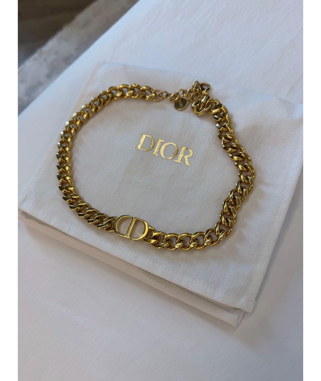 CHRISTIAN DIOR Золотое позолоченное колье, фото 4