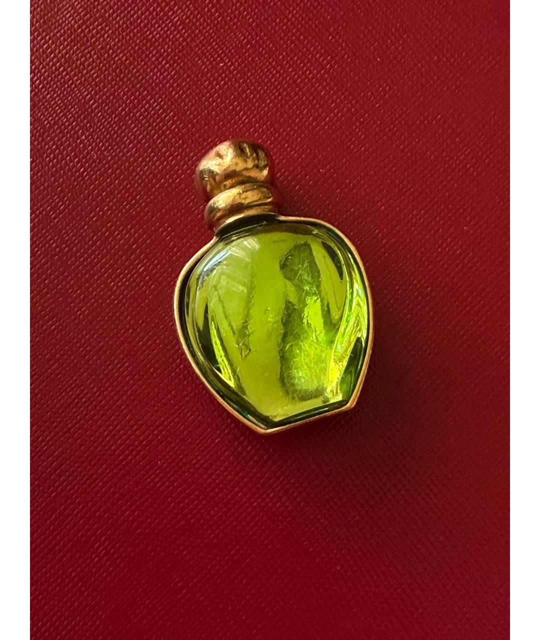 CHRISTIAN DIOR Зеленая металлическая булавка / брошь, фото 4