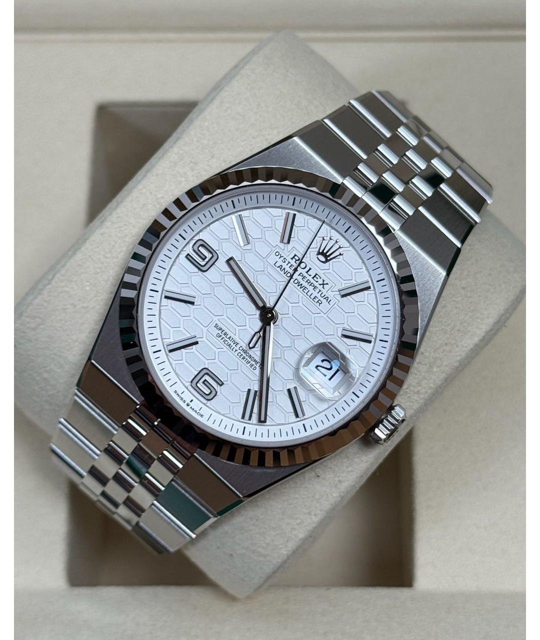 ROLEX Белые часы из белого золота, фото 2