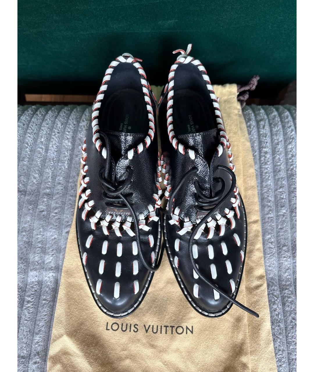 LOUIS VUITTON Черные кожаные ботинки, фото 7