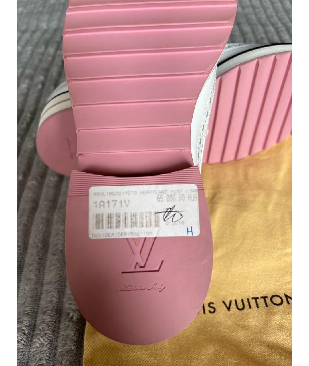 LOUIS VUITTON Белые кожаные ботинки, фото 7