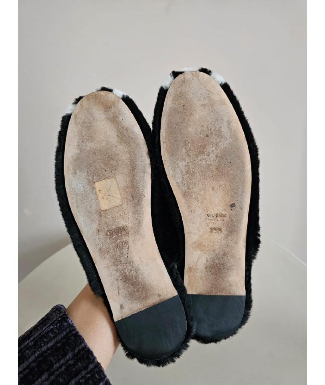 GUCCI Черные сабо, фото 4