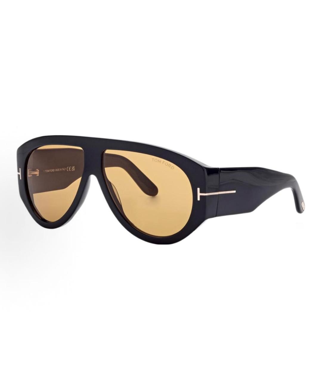 TOM FORD Черные пластиковые солнцезащитные очки, фото 9