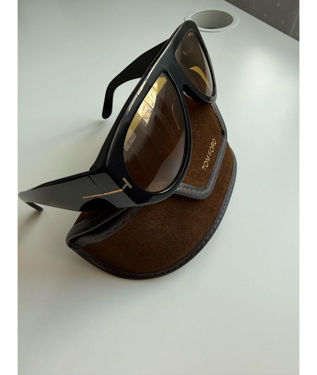 TOM FORD Черные пластиковые солнцезащитные очки, фото 5