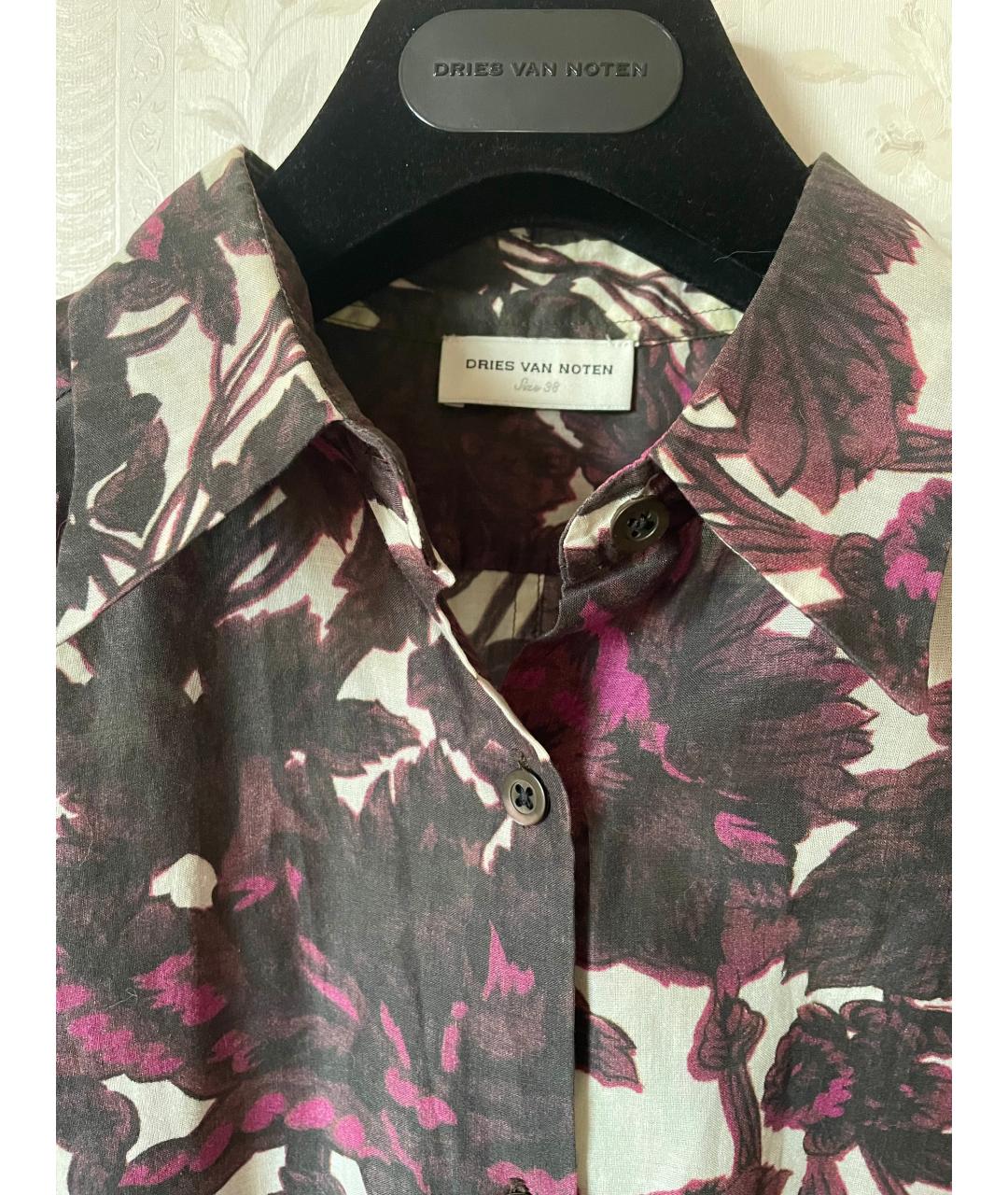DRIES VAN NOTEN Бордовая хлопковая блузы, фото 3
