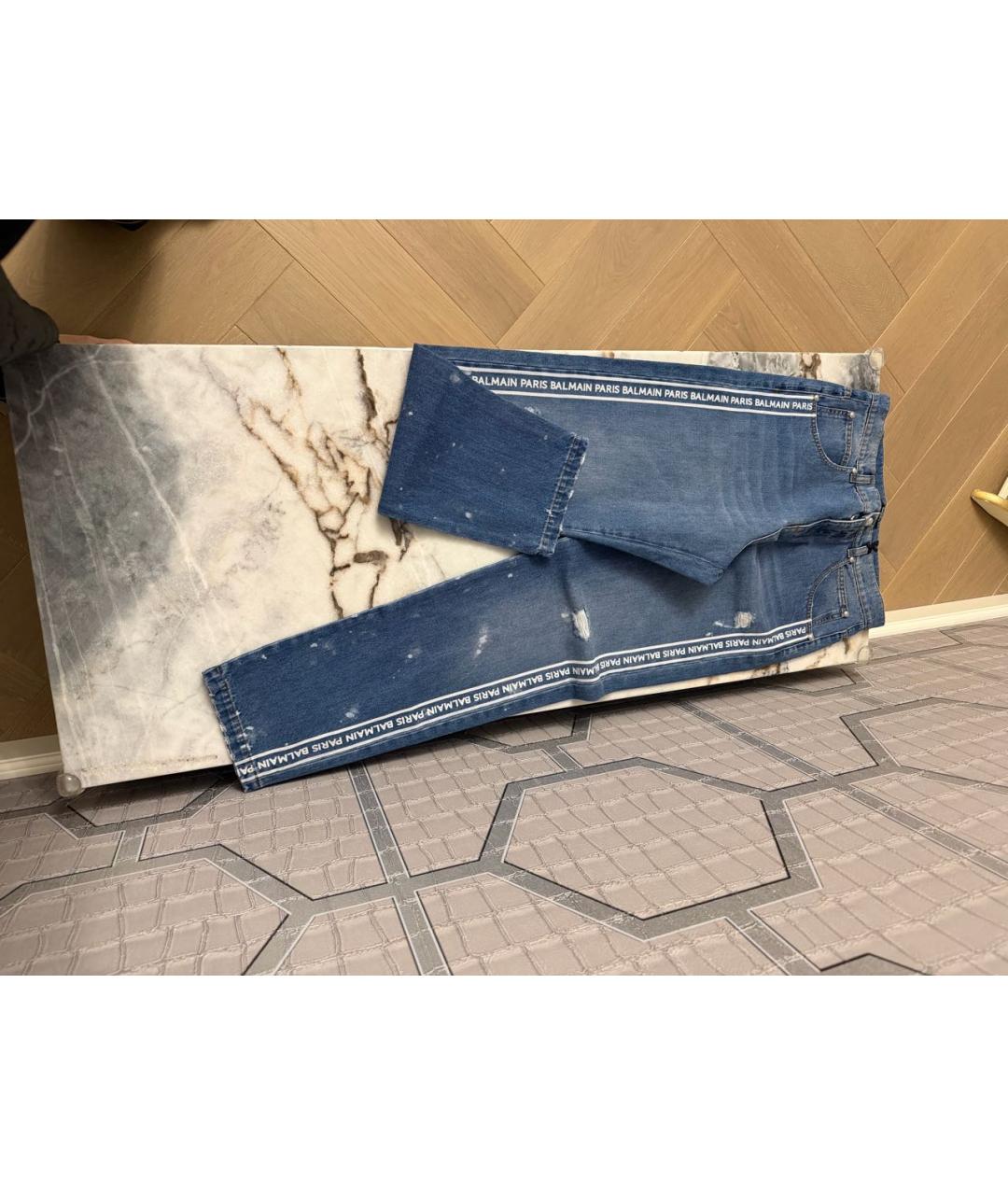 BALMAIN Синие хлопковые детские джинсы, фото 2