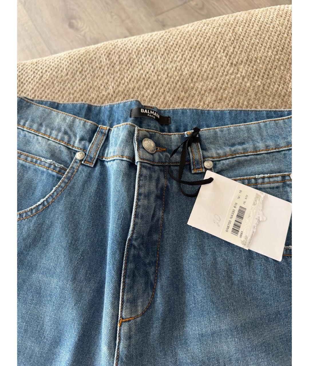 BALMAIN Синие хлопковые детские джинсы, фото 4