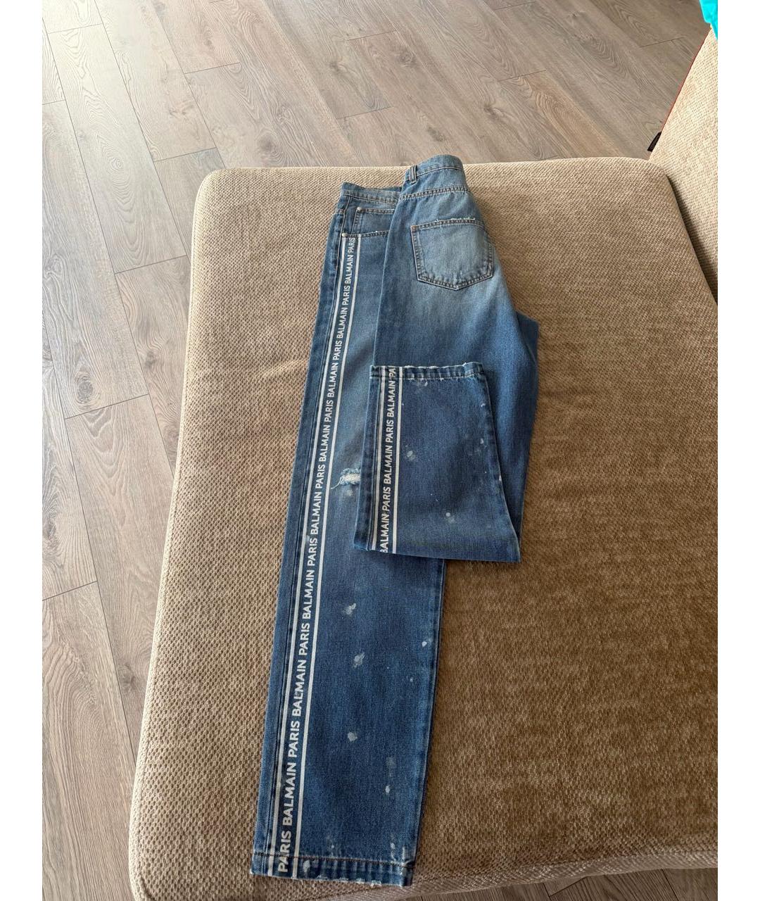 BALMAIN Синие хлопковые детские джинсы, фото 8