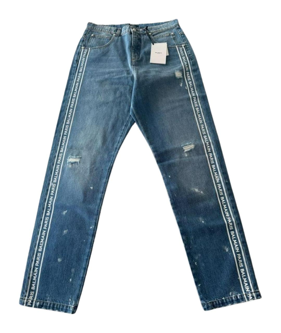 BALMAIN Синие хлопковые детские джинсы, фото 1