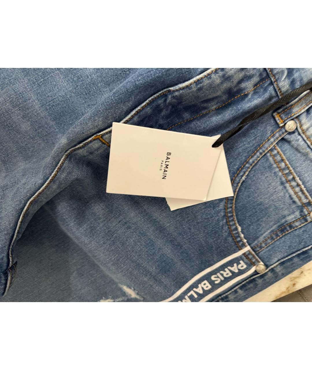 BALMAIN Синие хлопковые детские джинсы, фото 5