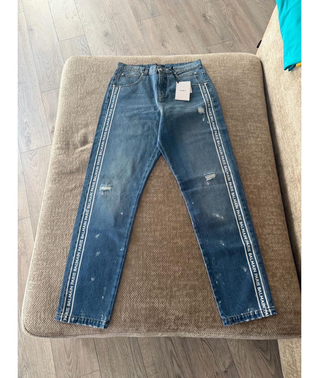 BALMAIN Синие хлопковые детские джинсы, фото 9