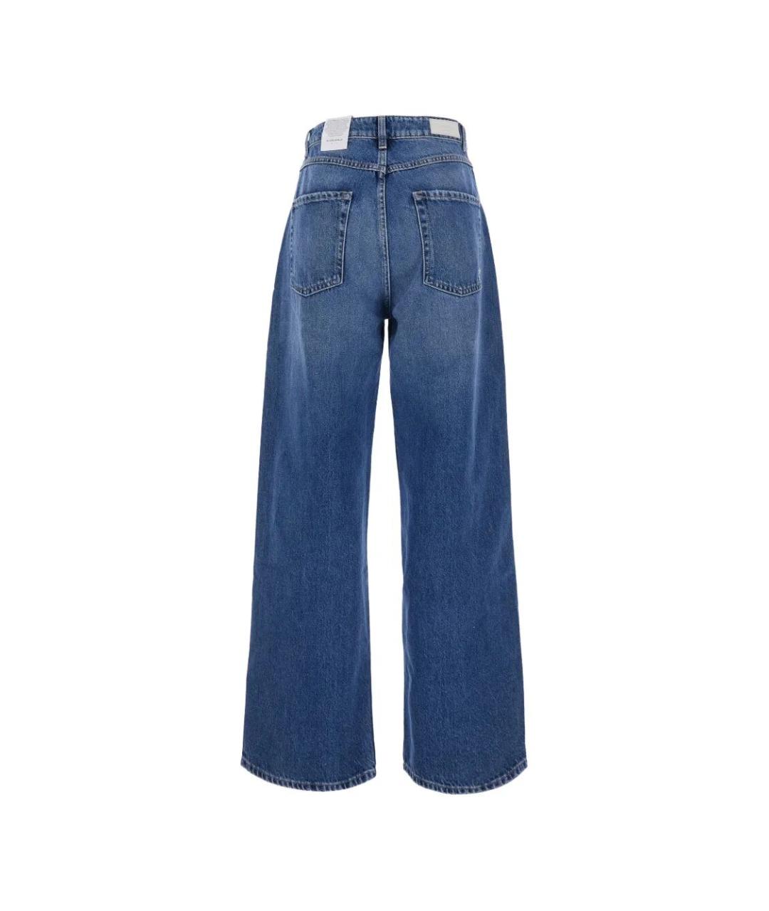 ICON DENIM Синие хлопковые прямые джинсы, фото 2