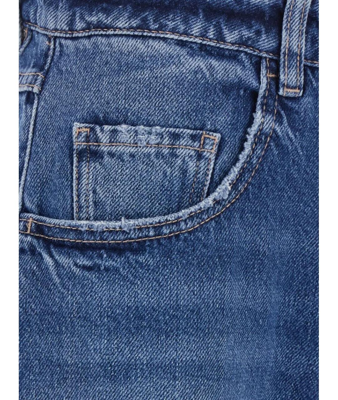 ICON DENIM Синие хлопковые прямые джинсы, фото 3