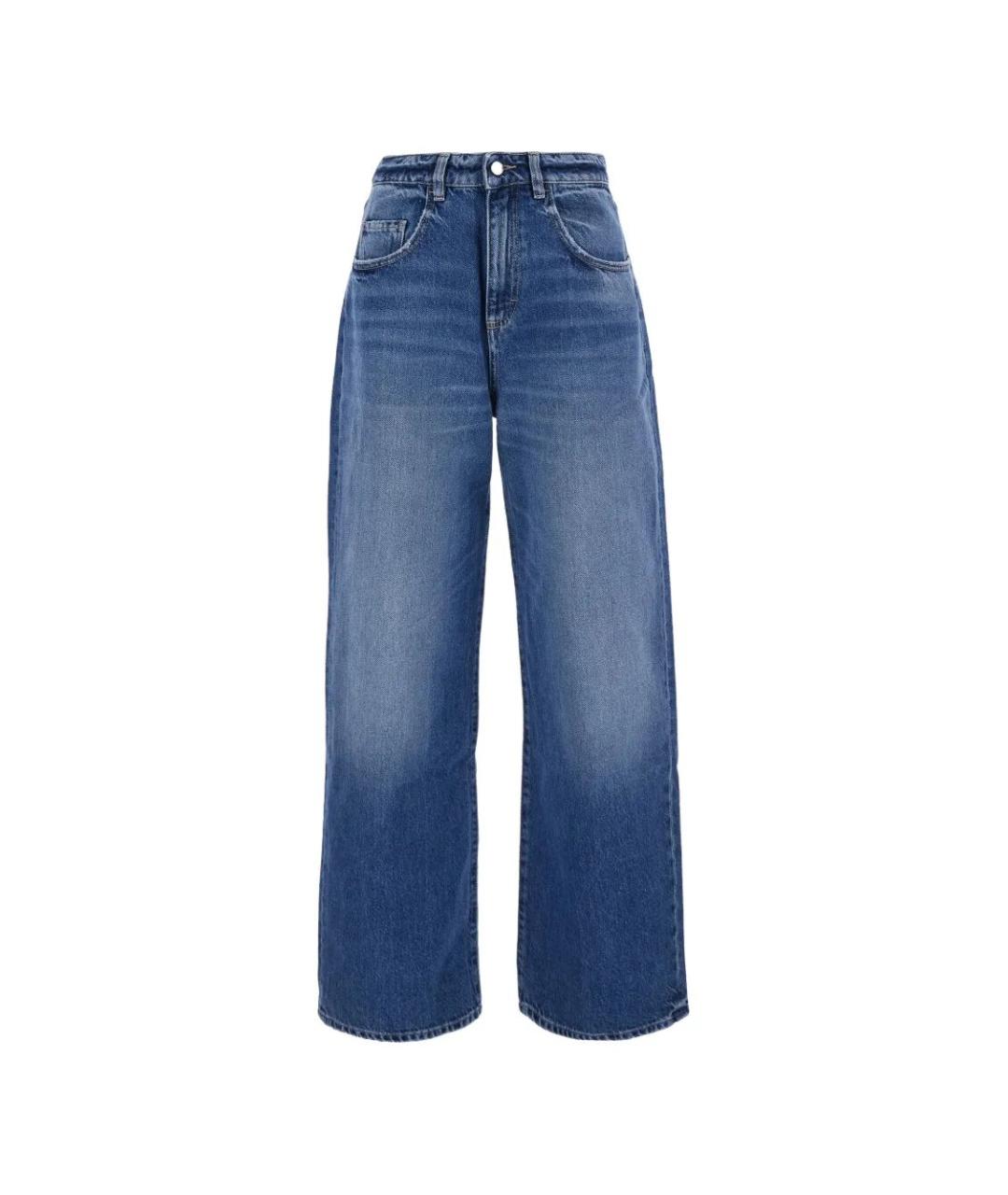 ICON DENIM Синие хлопковые прямые джинсы, фото 1