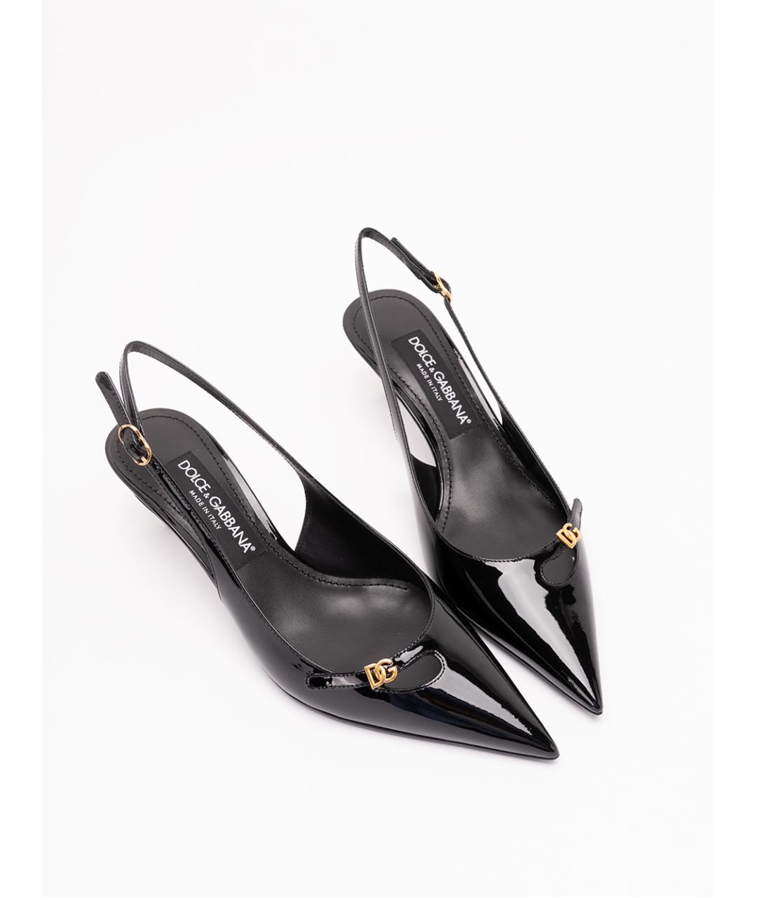 DOLCE&GABBANA Черные кожаные туфли, фото 5