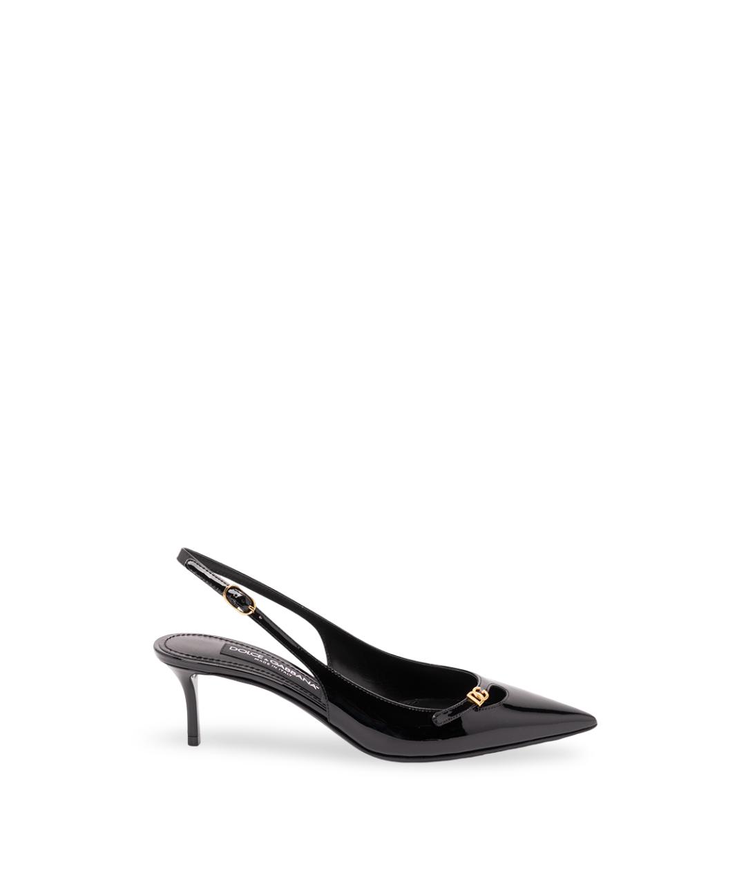 DOLCE&GABBANA Черные кожаные туфли, фото 1