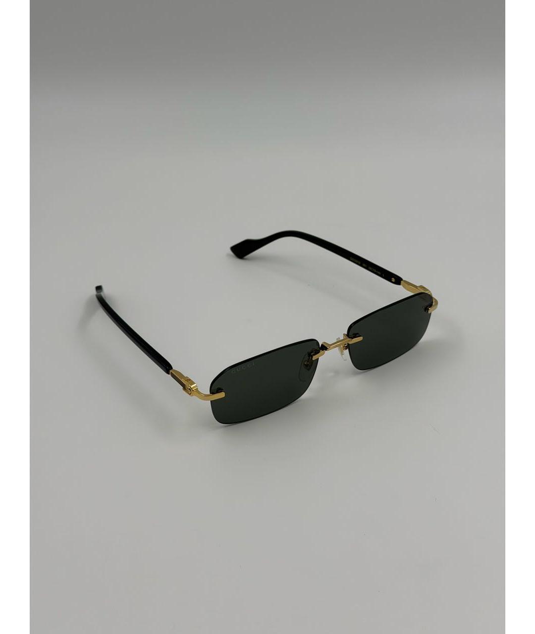 GUCCI Золотые солнцезащитные очки, фото 3