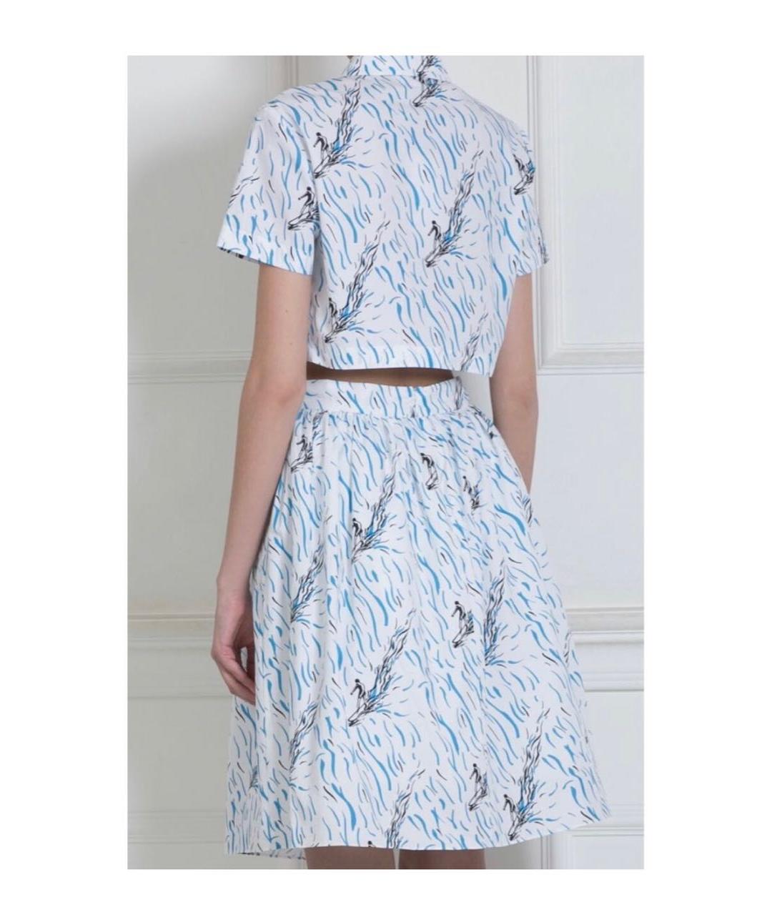 Carven Мульти хлопковая юбка миди, фото 7