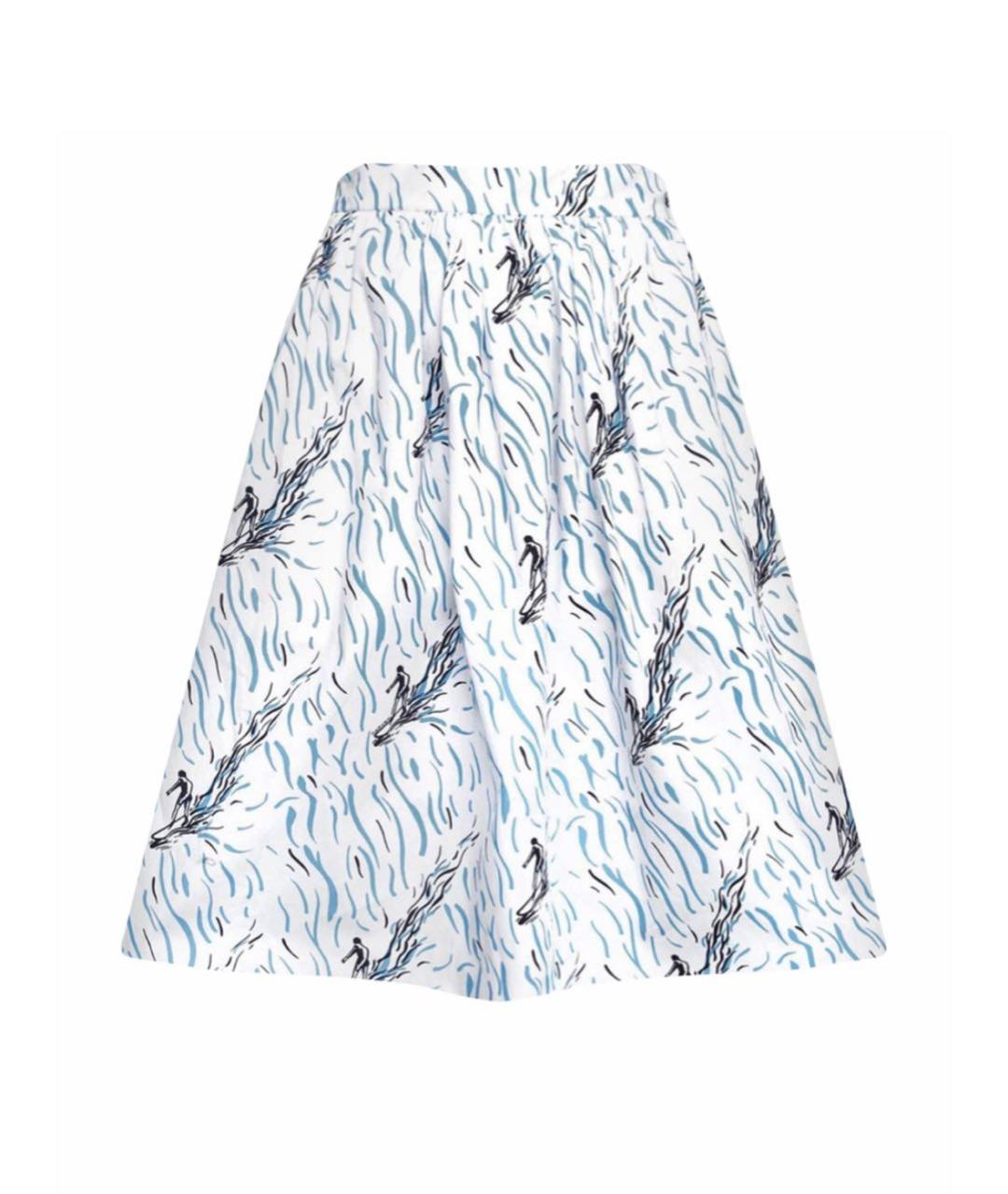 Carven Мульти хлопковая юбка миди, фото 1