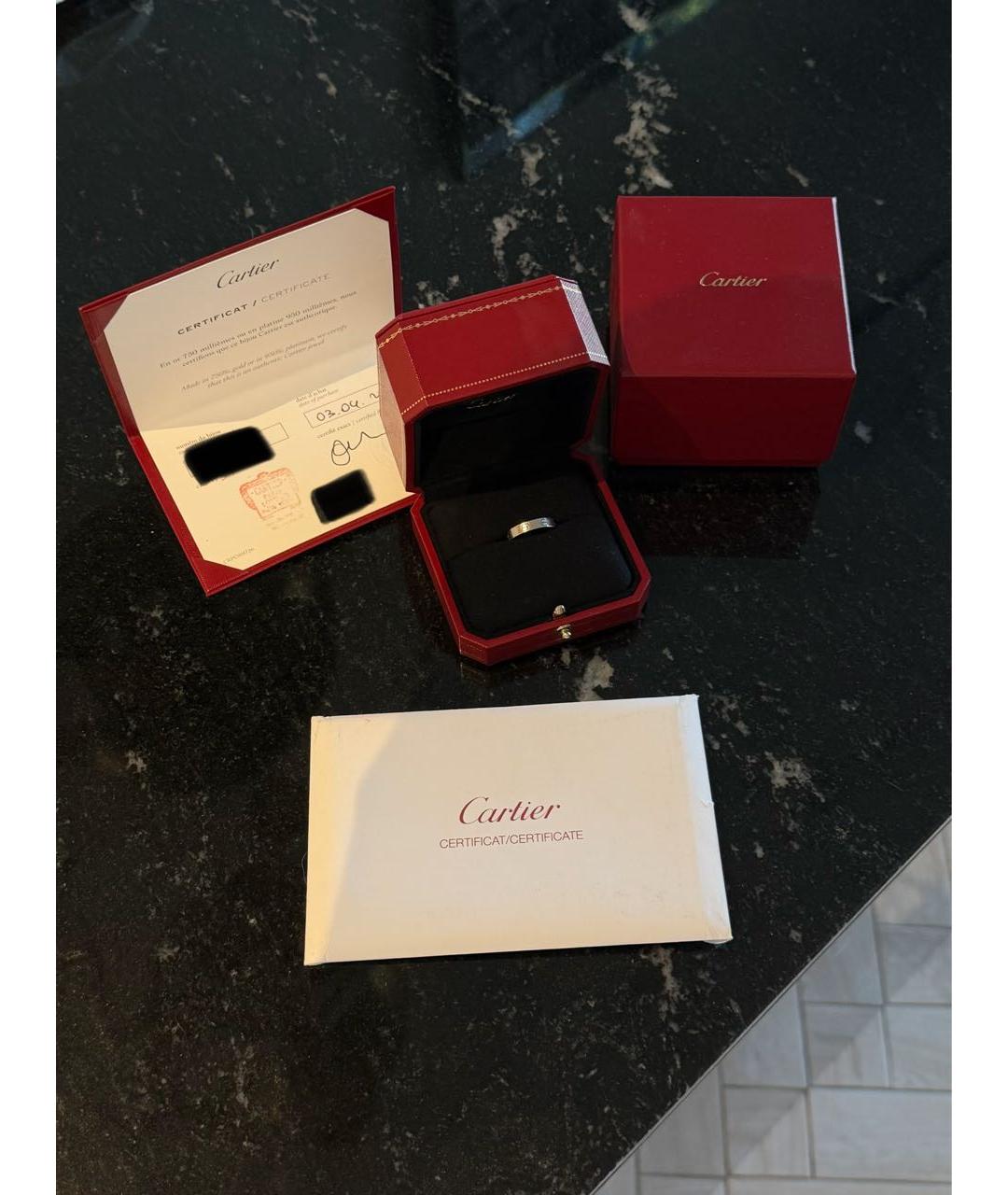 CARTIER Серебряное кольцо из белого золота, фото 5