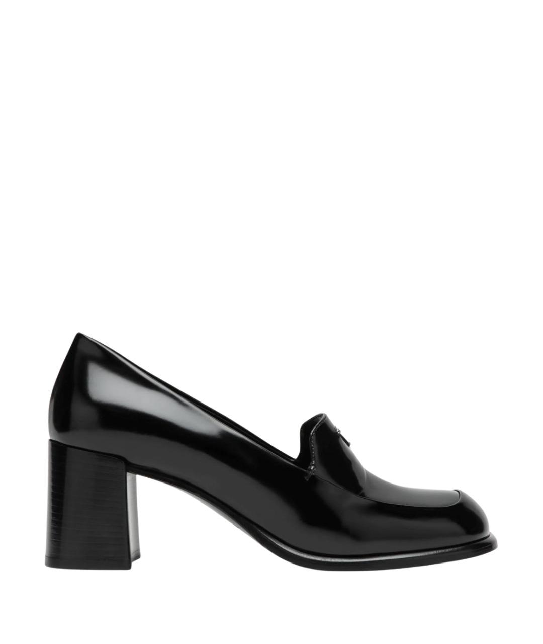 PRADA Черные кожаные лоферы, фото 1
