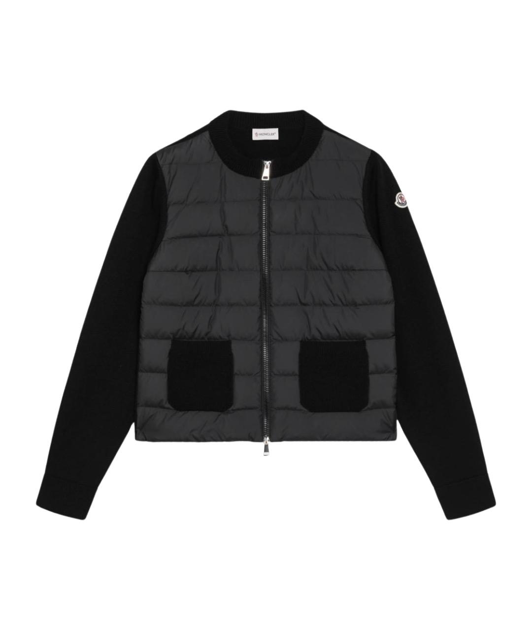 MONCLER Черная шерстяная куртка, фото 1
