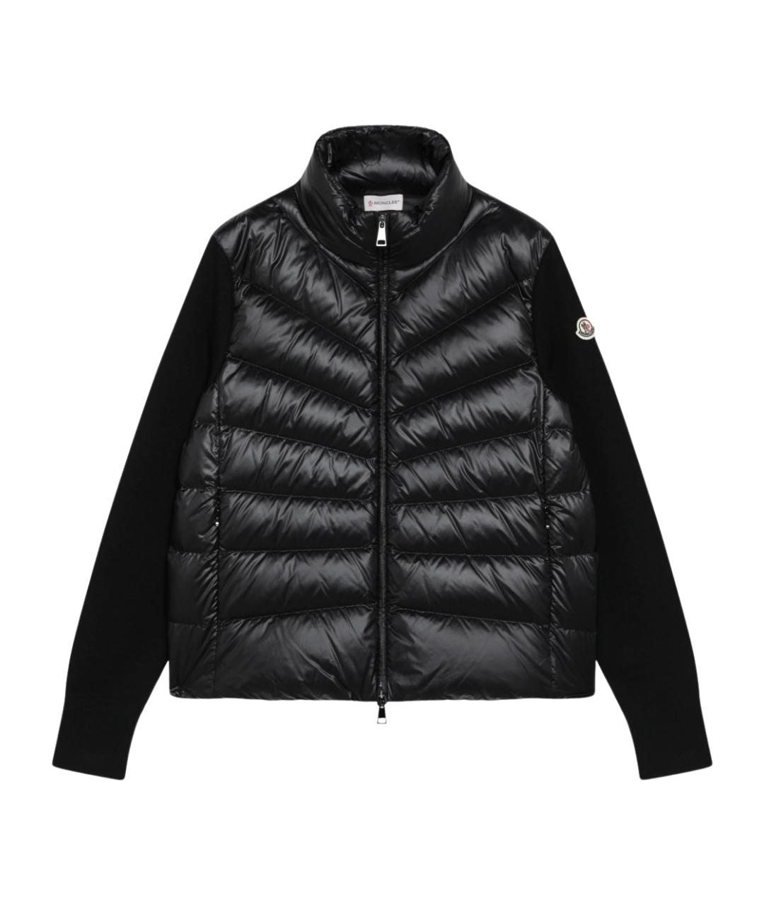 MONCLER Черная полиэстеровая куртка, фото 1