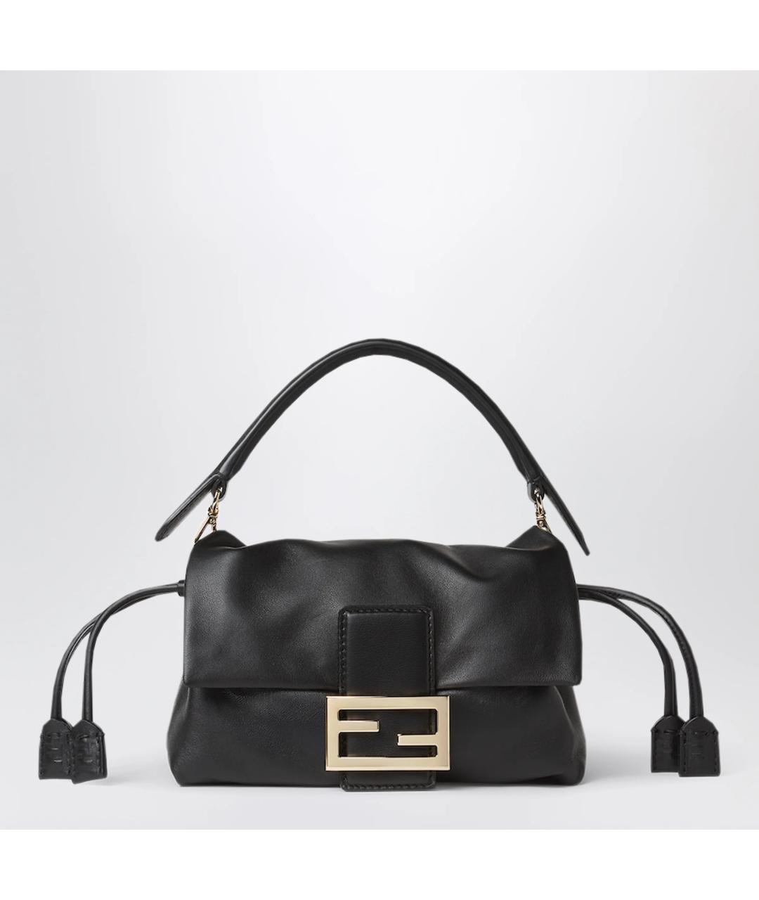 FENDI Черная кожаная сумка через плечо, фото 3