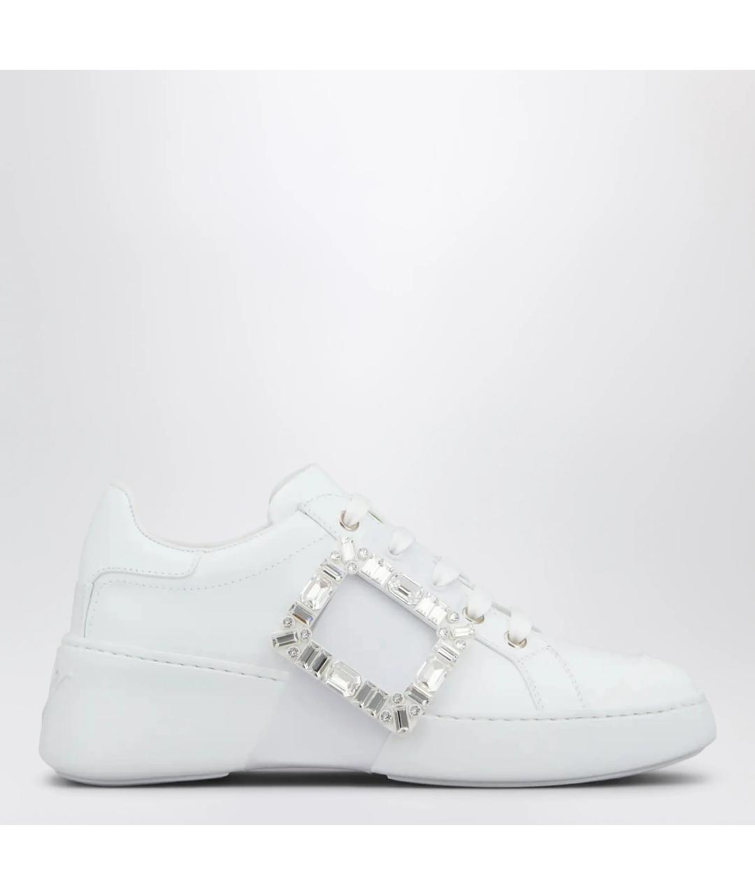 ROGER VIVIER Белые кожаные кроссовки, фото 3