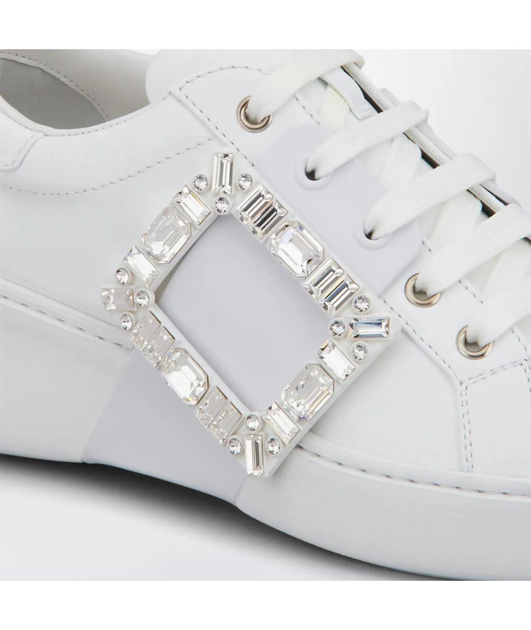 ROGER VIVIER Белые кожаные кроссовки, фото 2