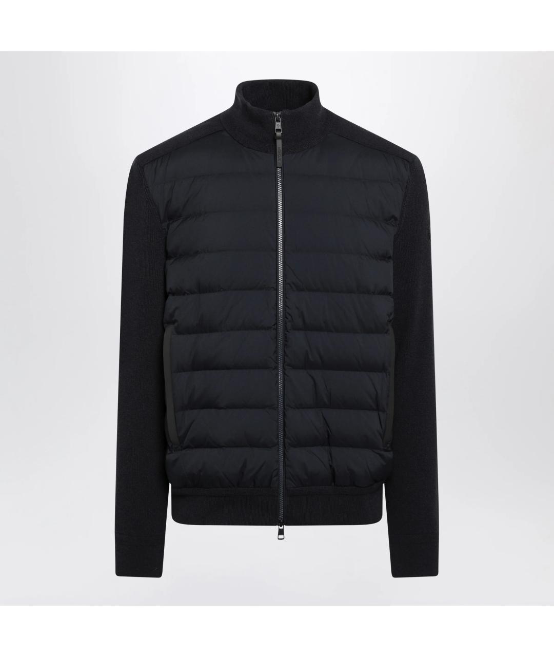 MONCLER Темно-синий шерстяной кардиган, фото 3
