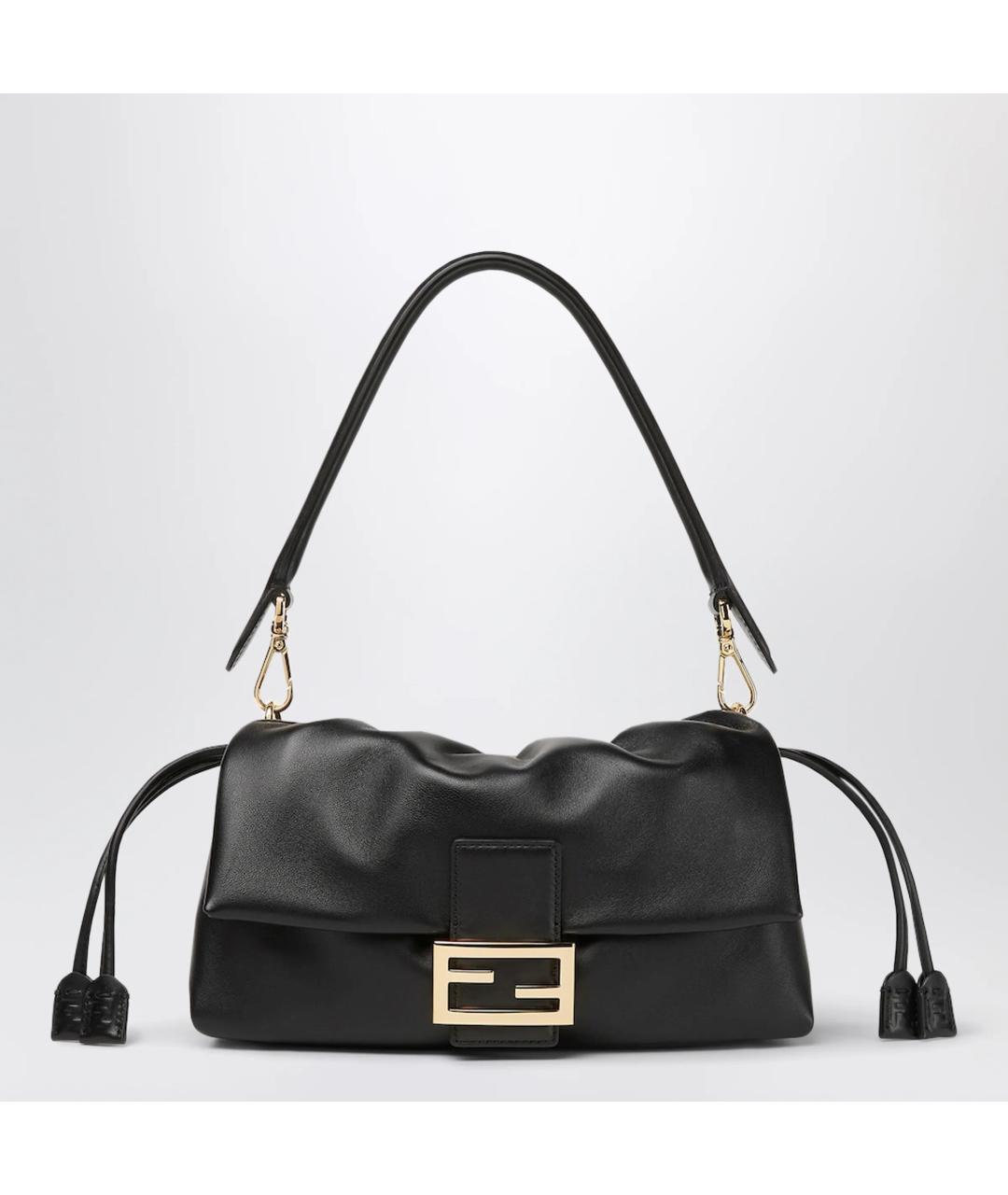 FENDI Черная кожаная сумка через плечо, фото 3