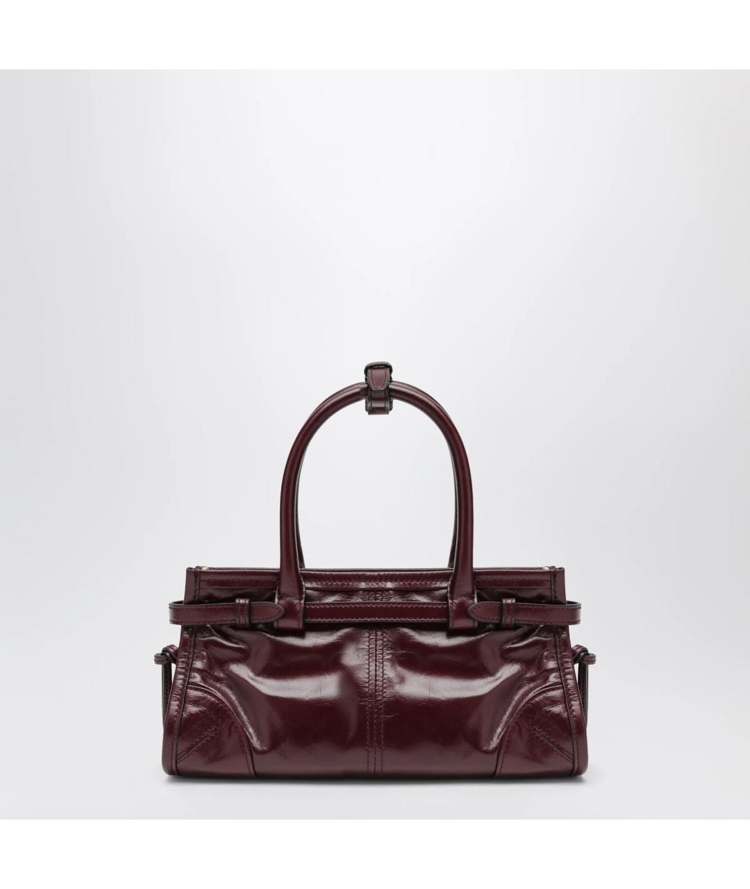 PRADA Бордовая кожаная сумка тоут, фото 2