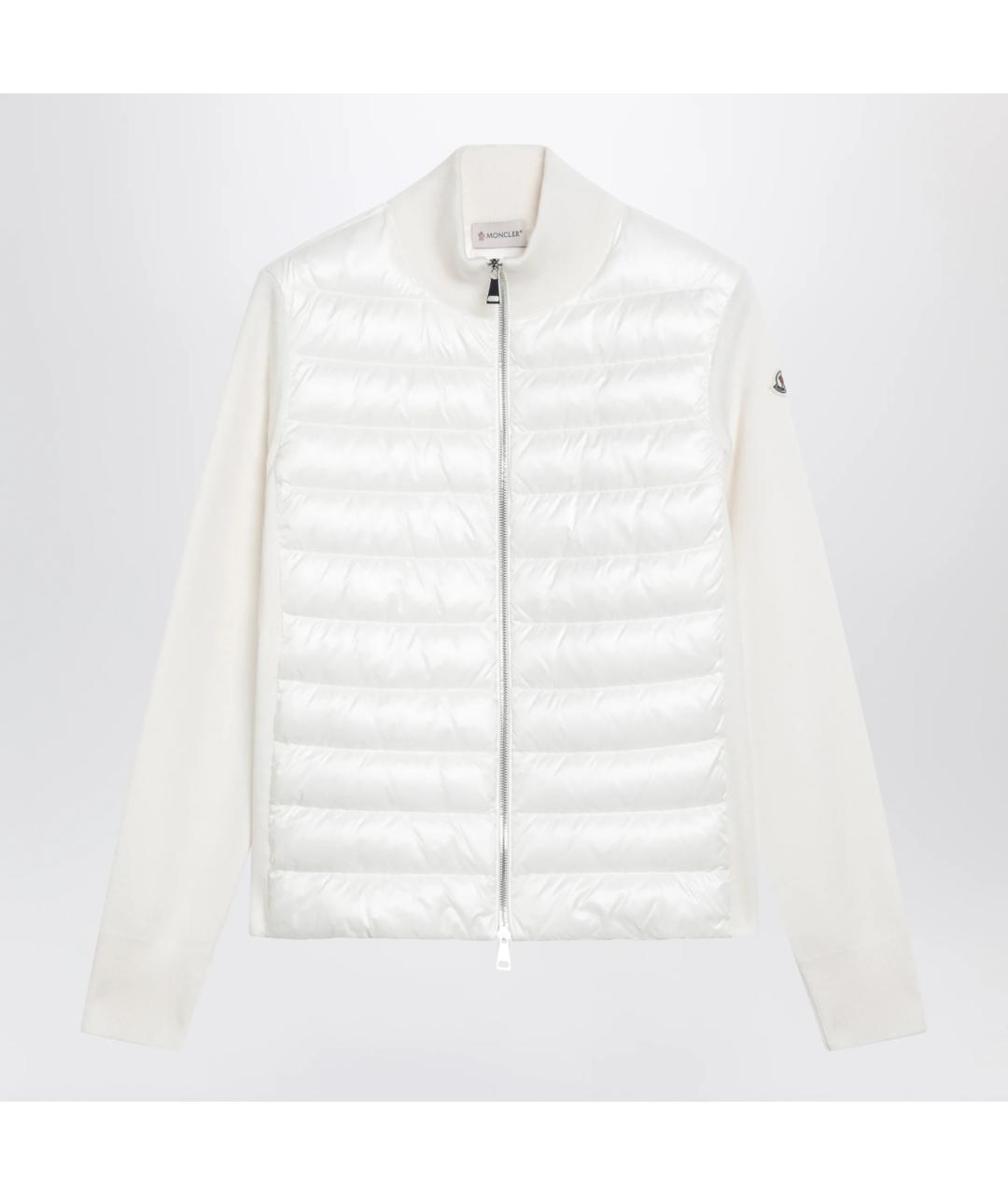MONCLER Белый шерстяной кардиган, фото 3