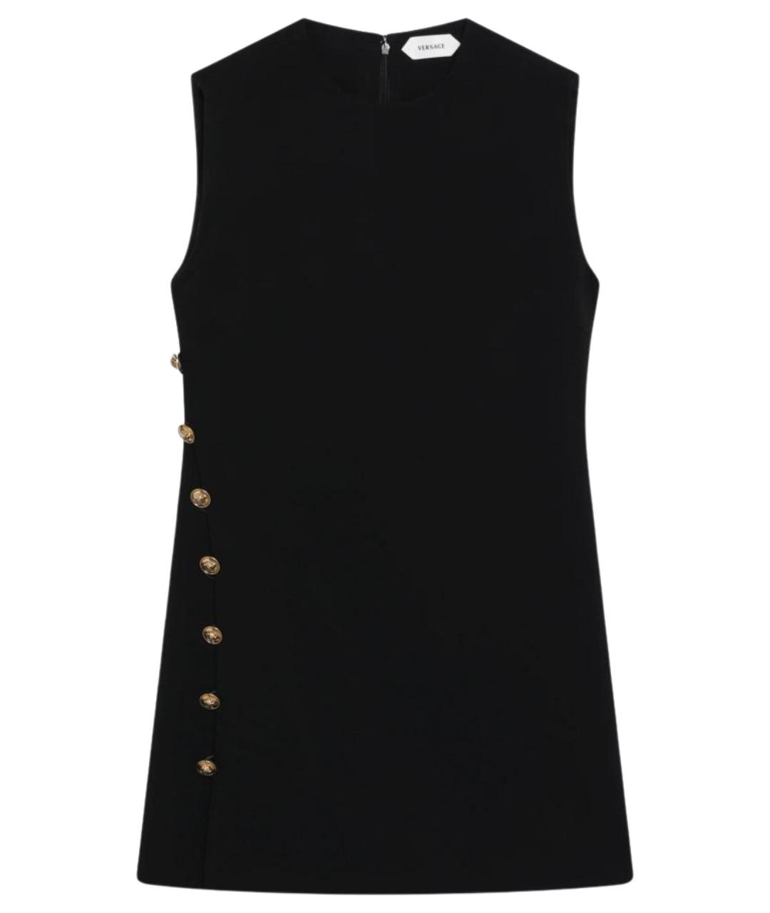 VERSACE Черное вискозное платье, фото 1
