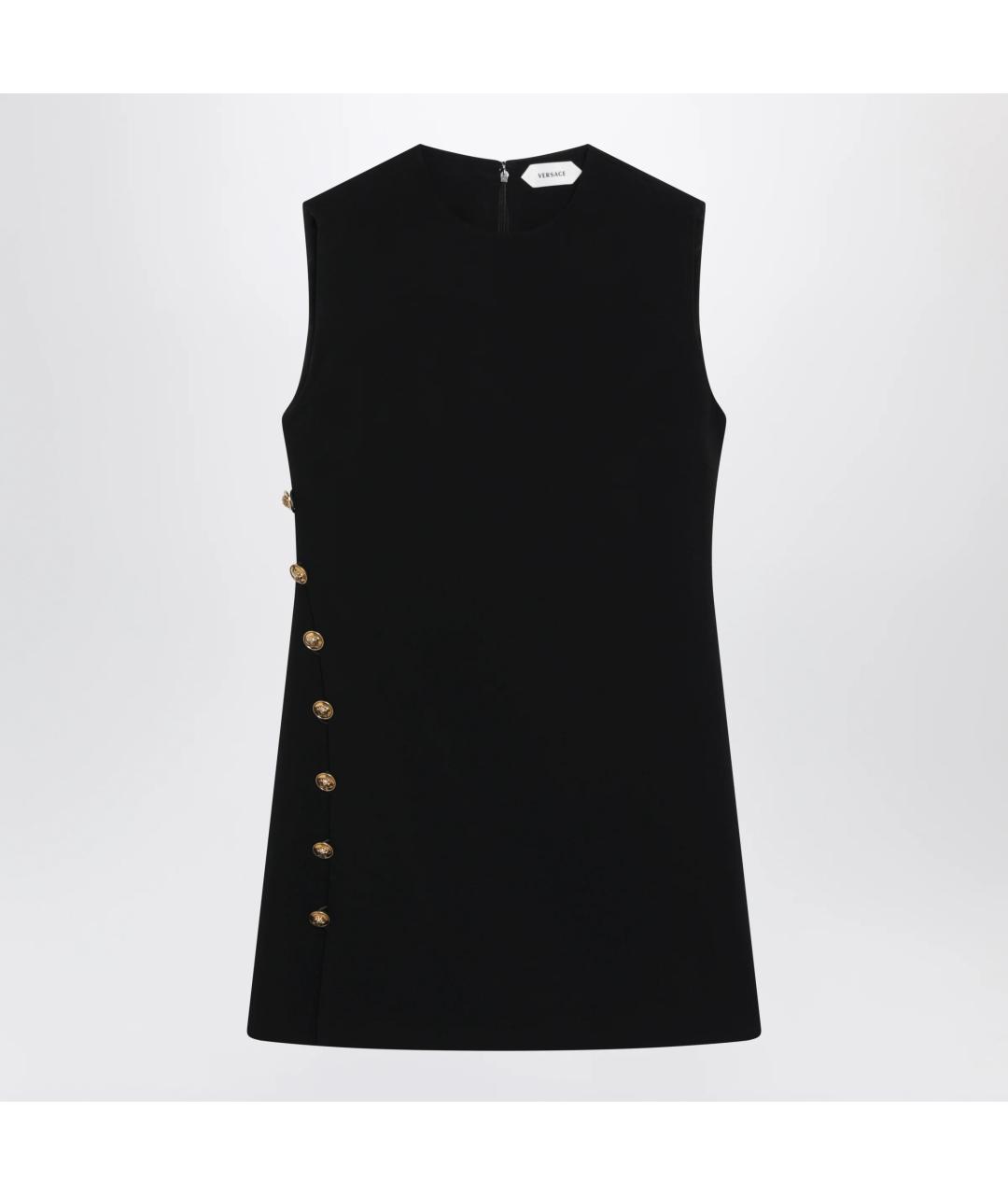 VERSACE Черное вискозное платье, фото 3