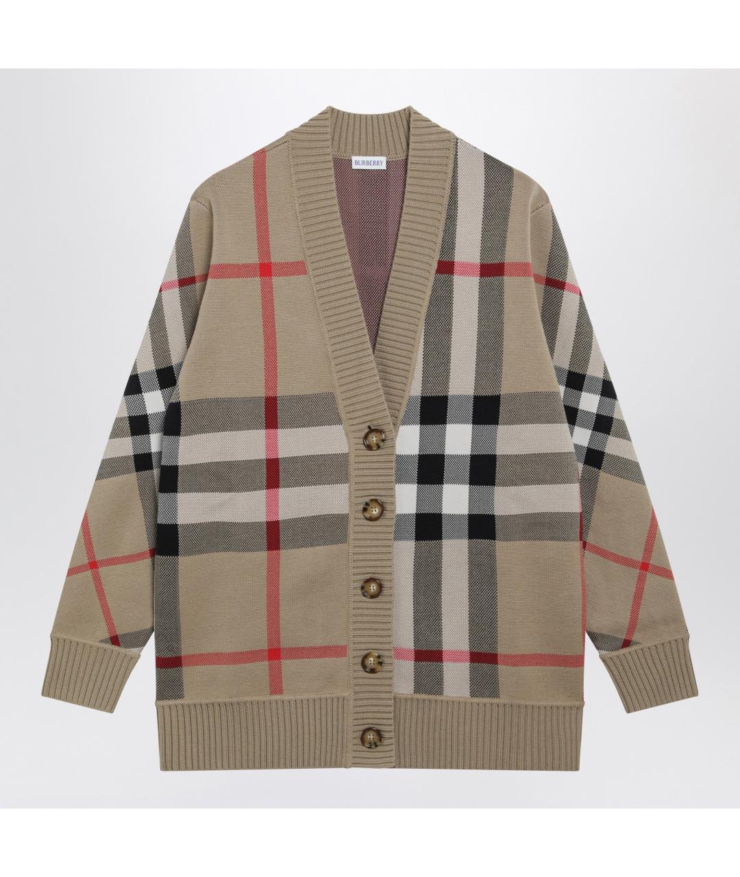 BURBERRY Бежевый шерстяной кардиган, фото 3