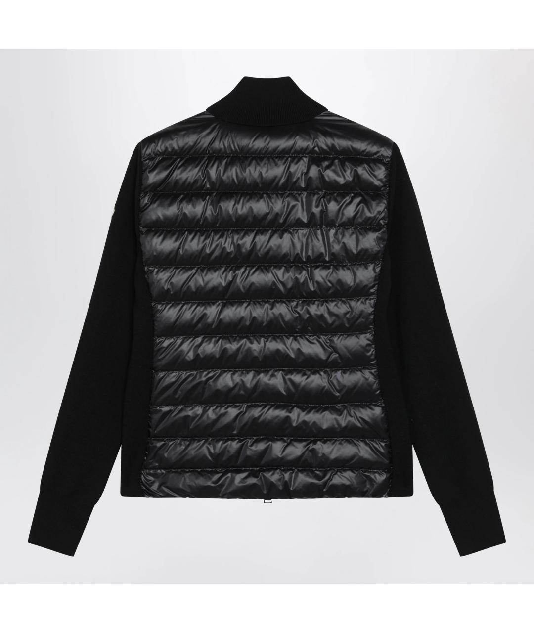 MONCLER Черный шерстяной кардиган, фото 2