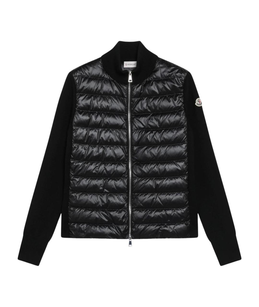 MONCLER Черный шерстяной кардиган, фото 1
