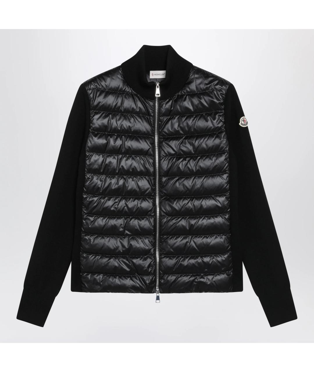 MONCLER Черный шерстяной кардиган, фото 3