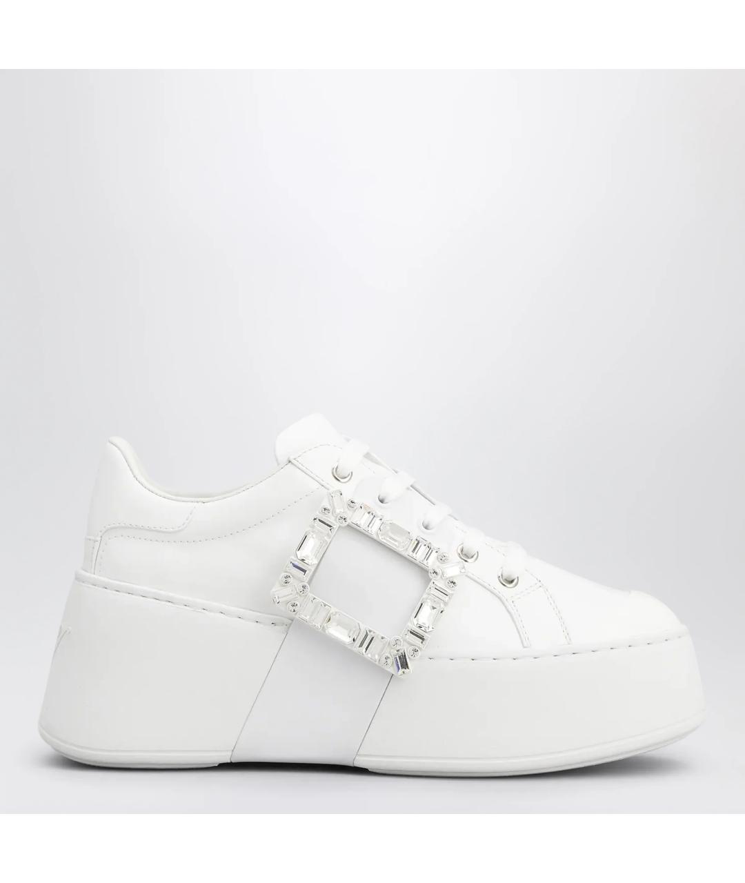 ROGER VIVIER Белые кожаные кроссовки, фото 3