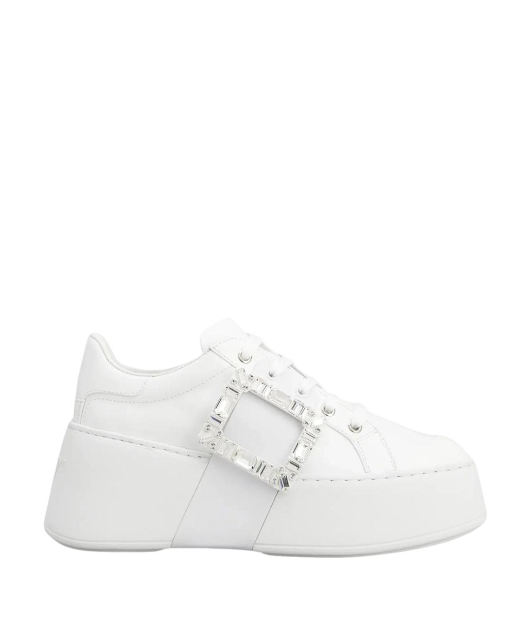 ROGER VIVIER Белые кожаные кроссовки, фото 1