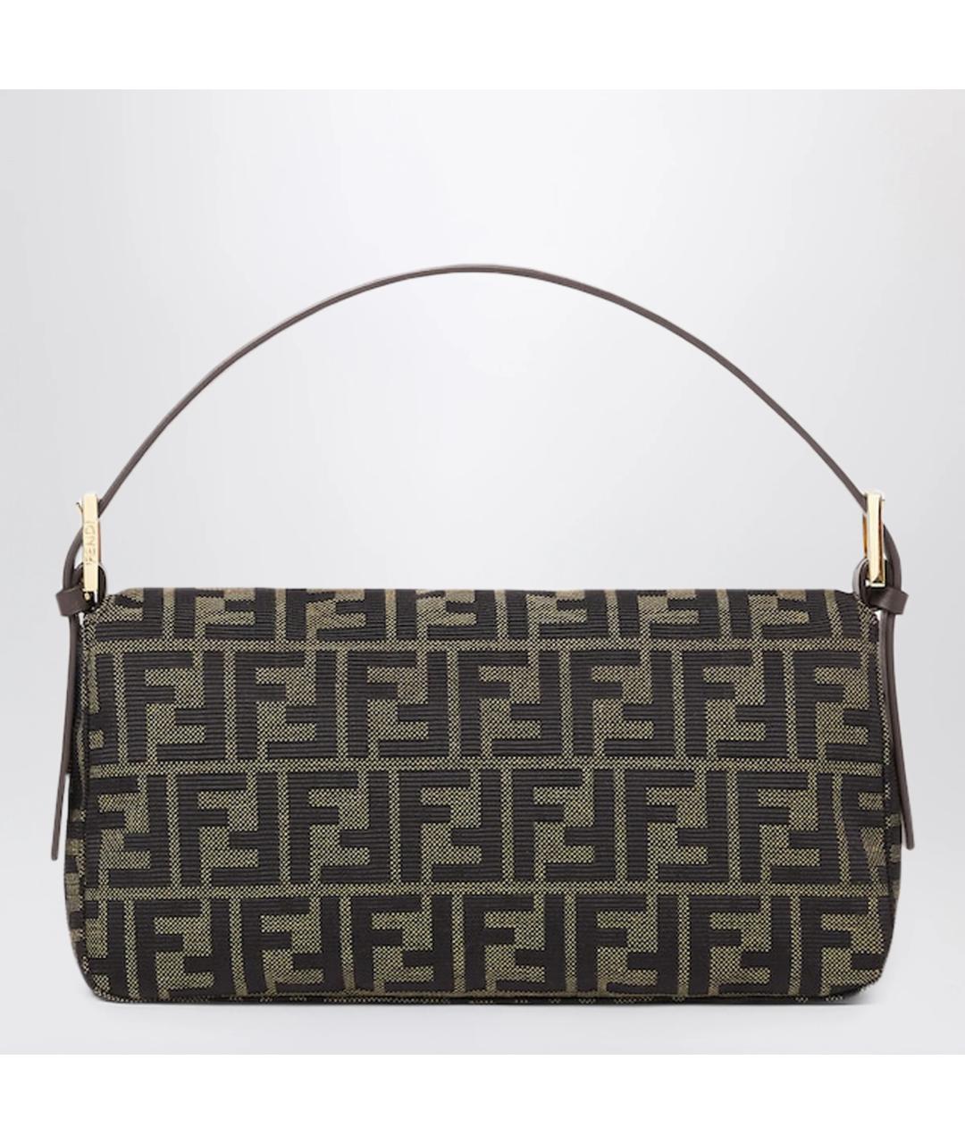 FENDI Коричневая тканевая сумка через плечо, фото 2