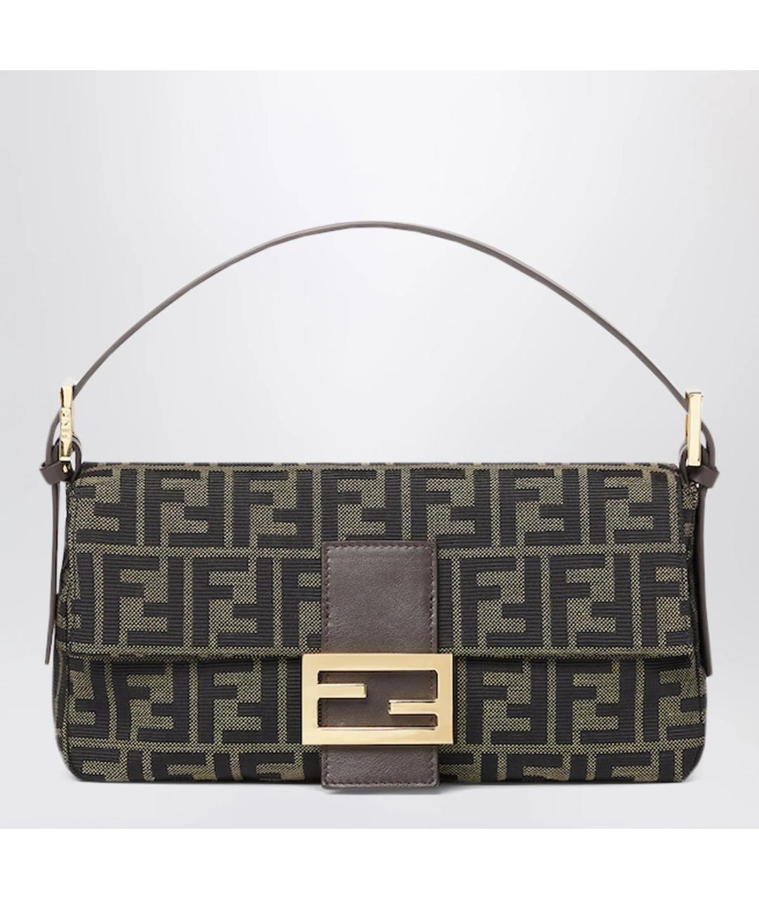 FENDI Коричневая тканевая сумка через плечо, фото 3