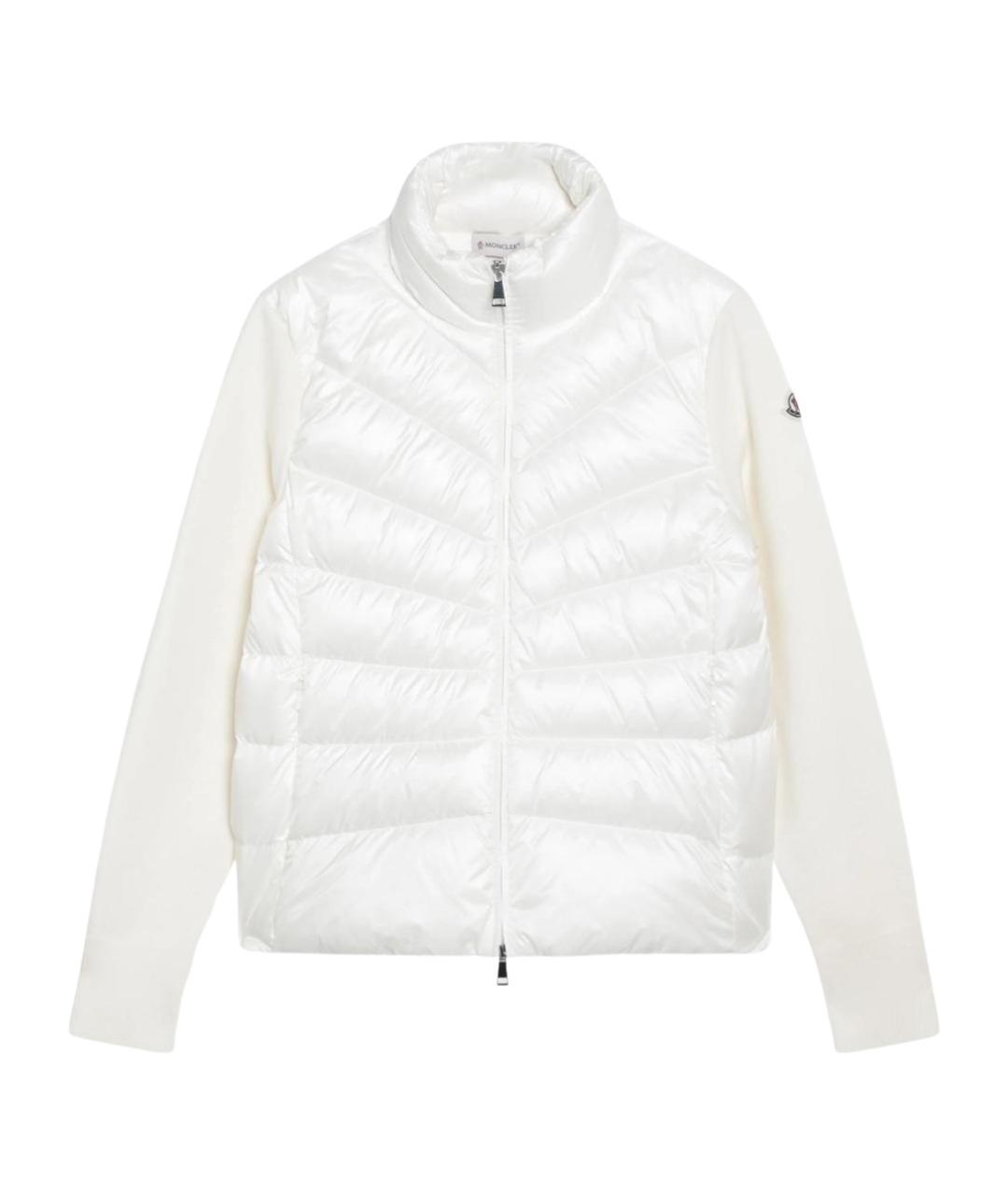 MONCLER Белая полиэстеровая куртка, фото 1
