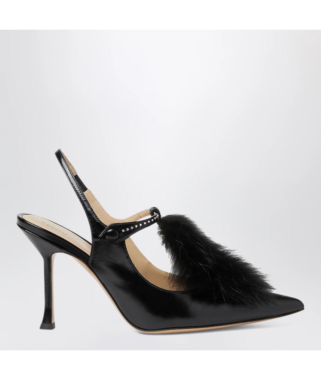 FENDI Черные кожаные туфли, фото 3