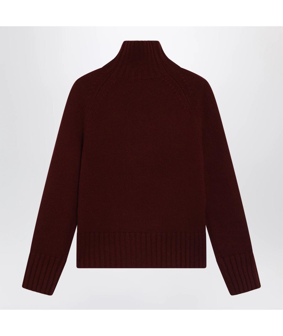 'S MAX MARA Бордовый шерстяной джемпер / свитер, фото 2